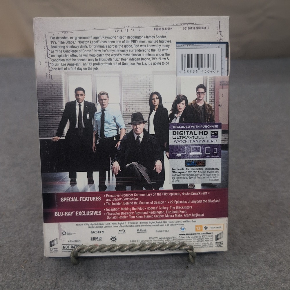 The Blacklist The Complete First Season Blu-ray Digital HD James Spader New NM - Picture 2 of 2